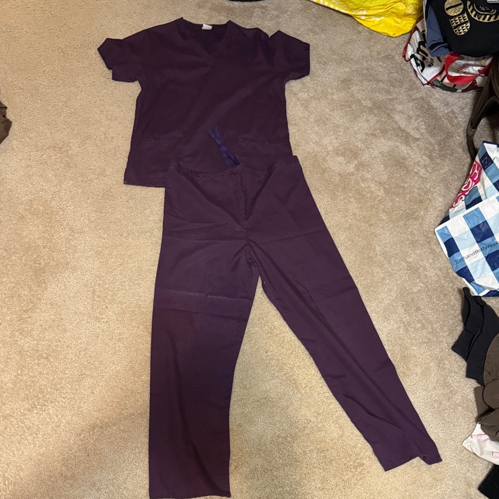 Purple Women's Scrub Set